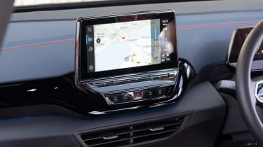 Toyota bZ4X vs Volkswagen ID.4 vs Hyundai Ioniq 5: VW ID.4 infotainment screen